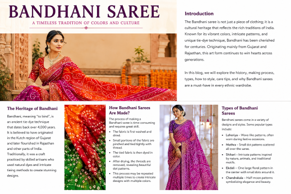 bandhani saree